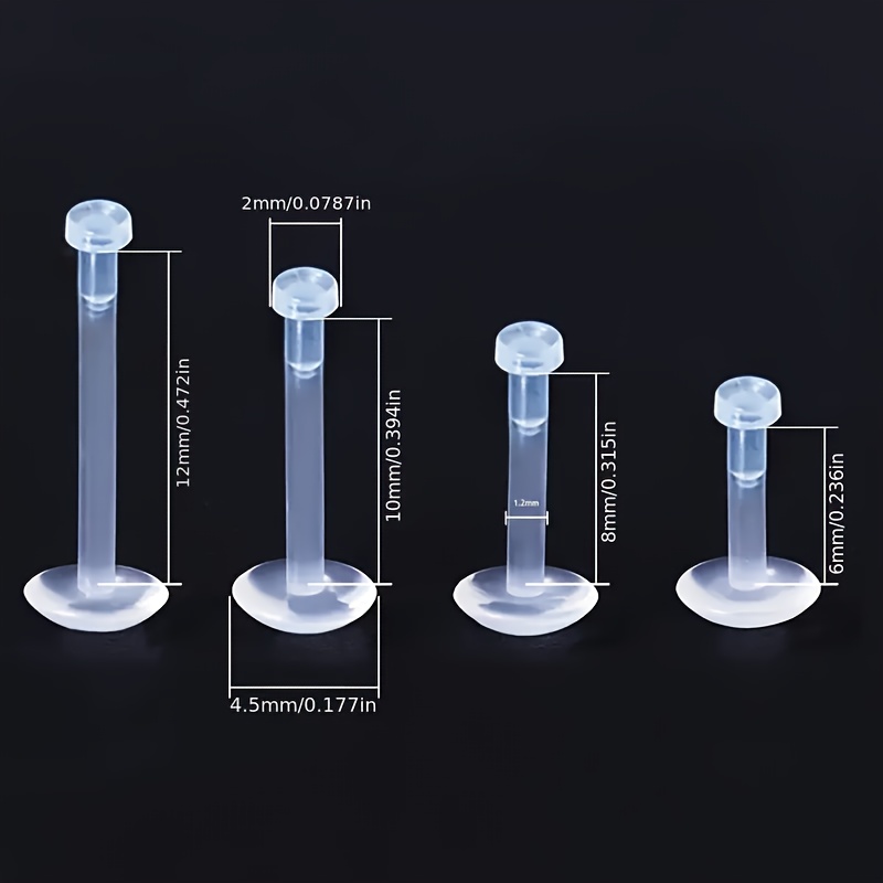5pcs Unisex Invisible Lip and Nose Studs for Piercing Care